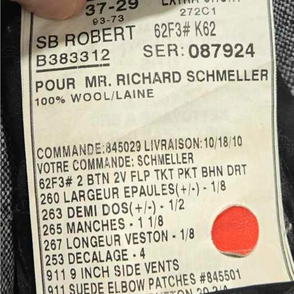 Checkered Dark Grey Coppley Men’s Tailored Suit Jacket 100% Wool - Picture 3 of 3